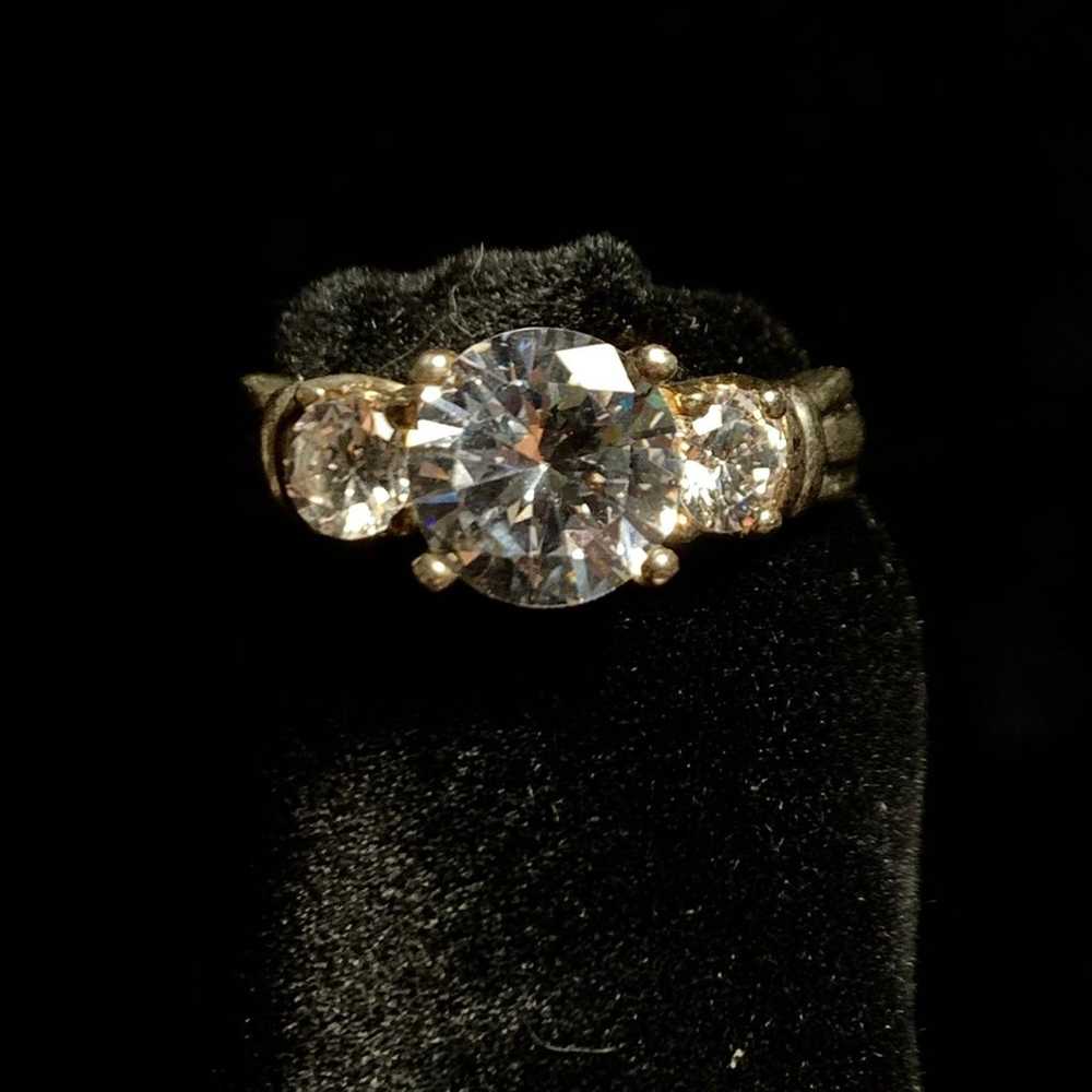 VNTG 925 Silver Cz Ring - image 1