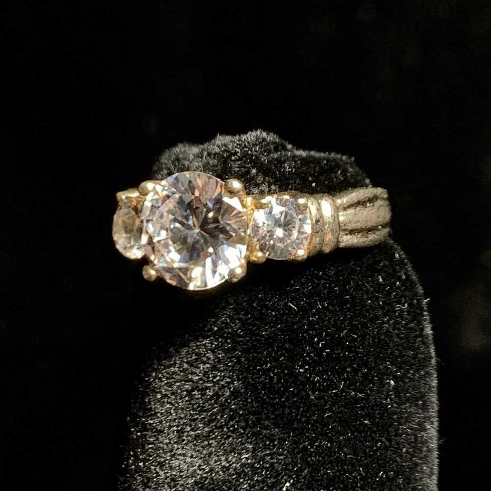 VNTG 925 Silver Cz Ring - image 2