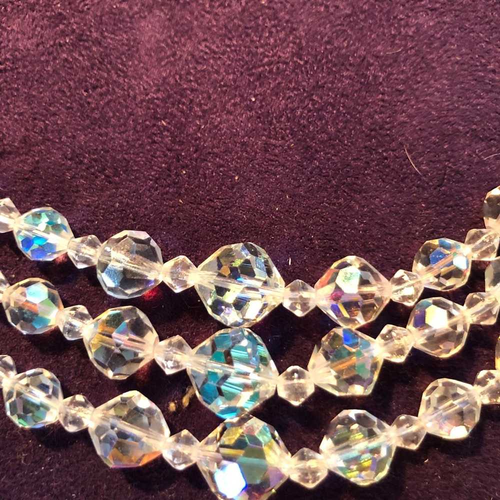 Vintage Aurora Borealis Austrian Crystal Necklace - image 2