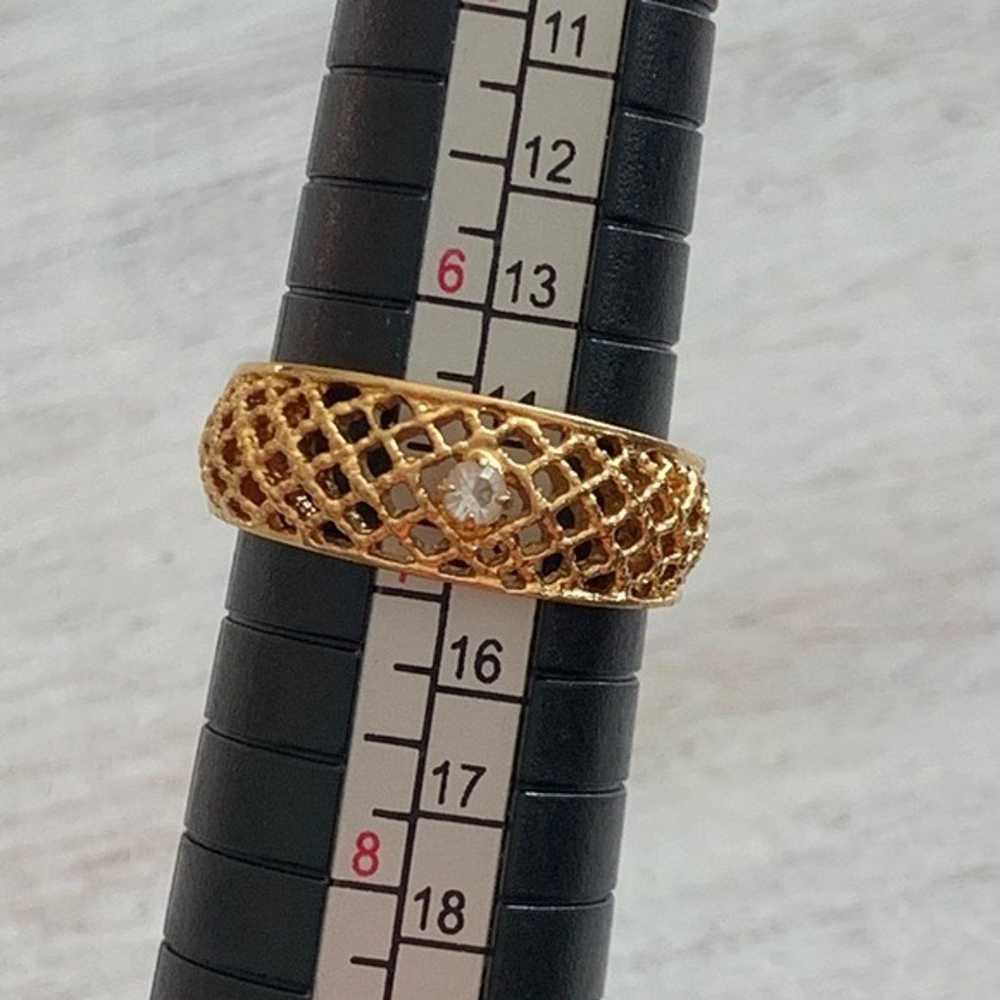 Avon Vintage Ring Gold Band Size 7 - image 6