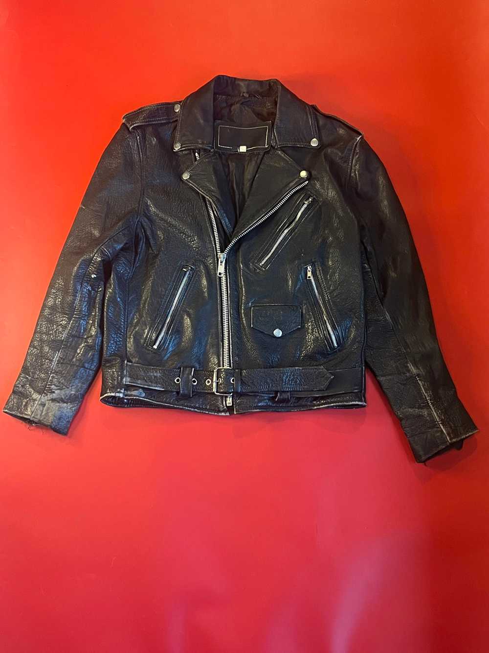 90’s Leather Biker Jacket - image 1