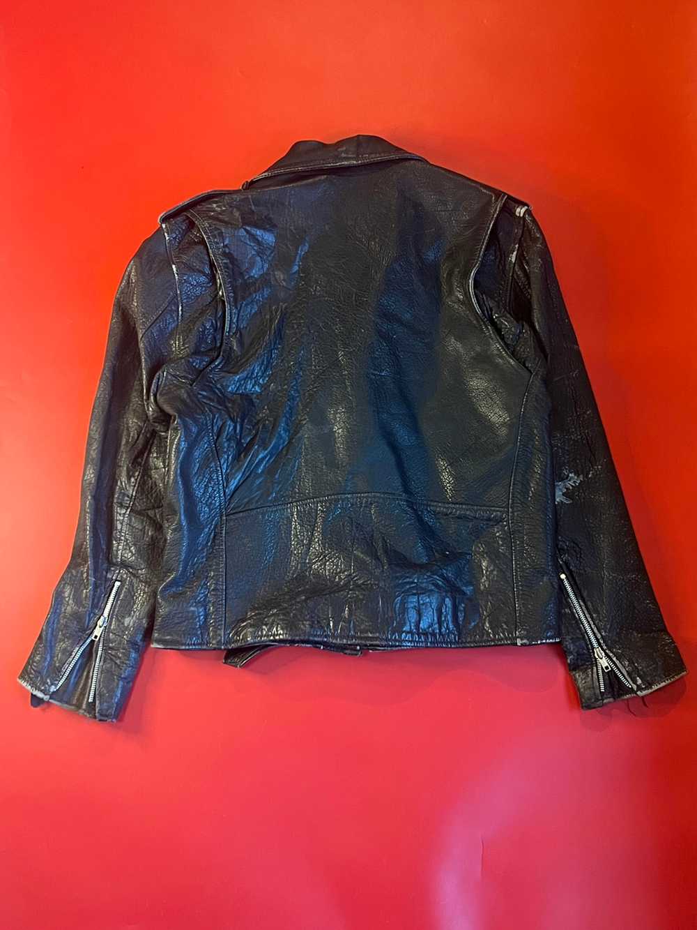 90’s Leather Biker Jacket - image 3