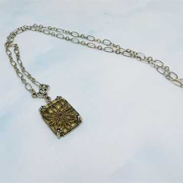 Early Vintage AVON / NRT Ornate Floral Pendant & S