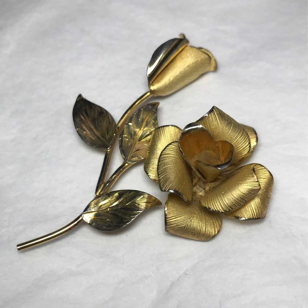 Bond and Boyd sterling roses brooch pin - image 2