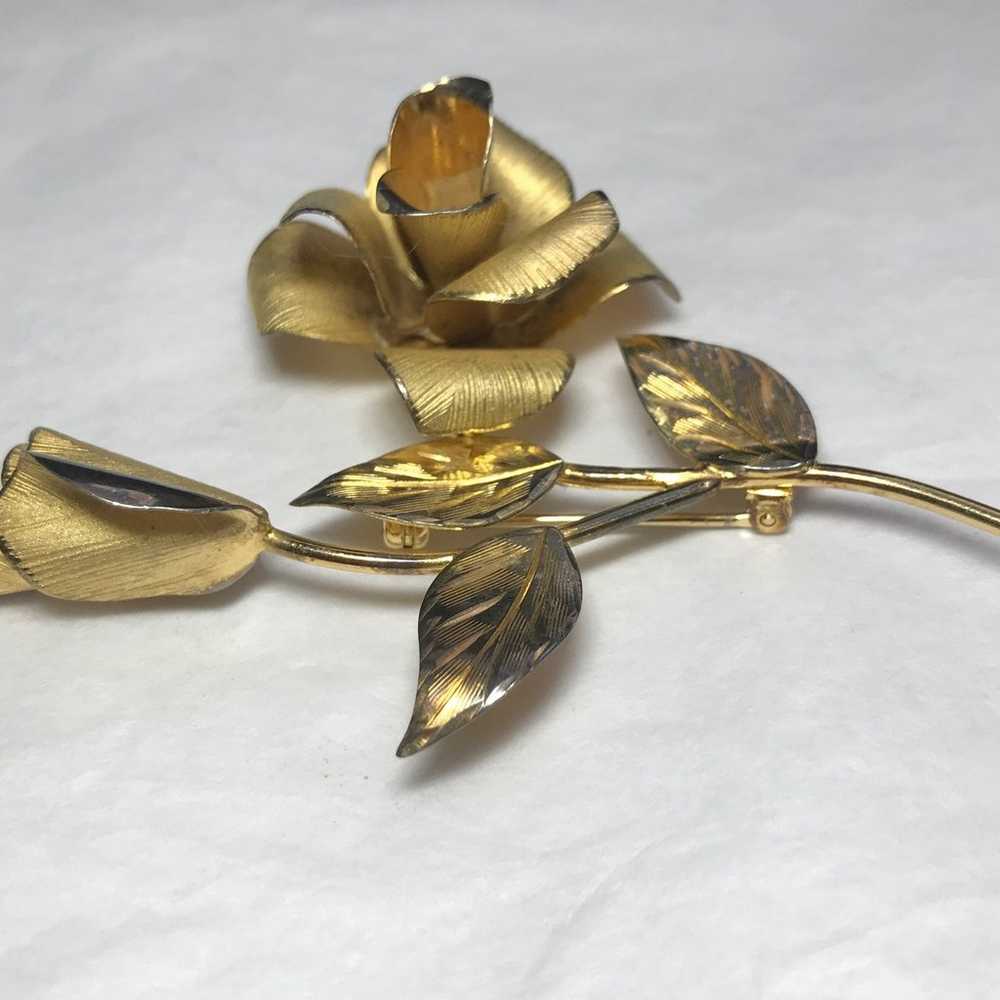 Bond and Boyd sterling roses brooch pin - image 3