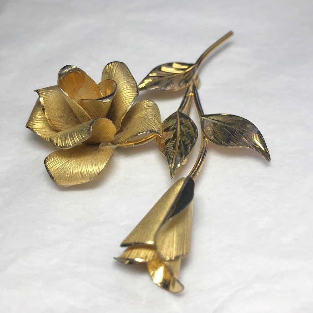 Bond and Boyd sterling roses brooch pin - image 4