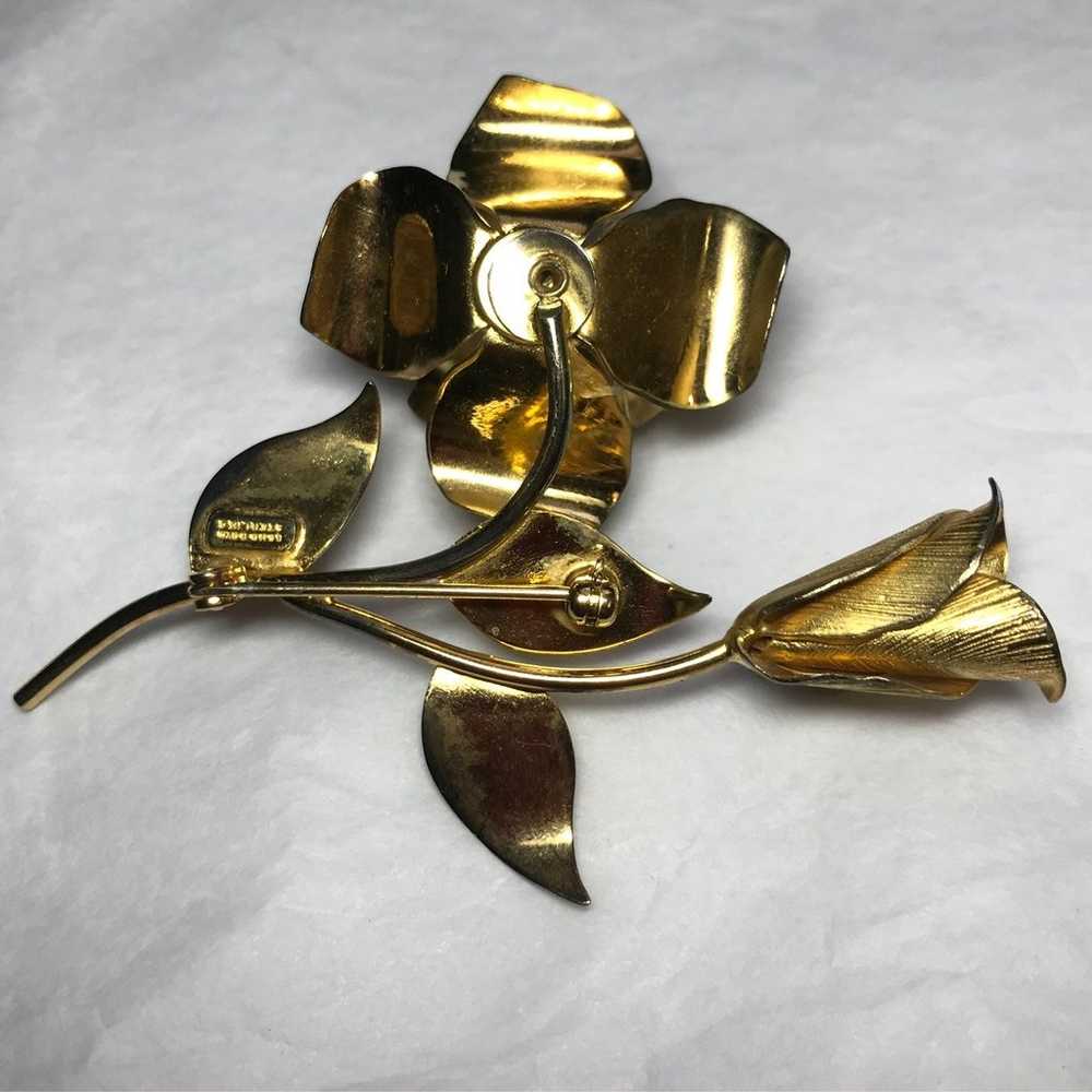 Bond and Boyd sterling roses brooch pin - image 6