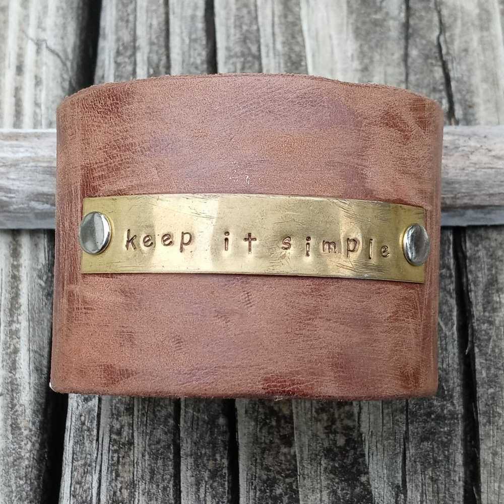 Vintage PRE TM Rustic Cuff Bracelet Hand Stamped … - image 1