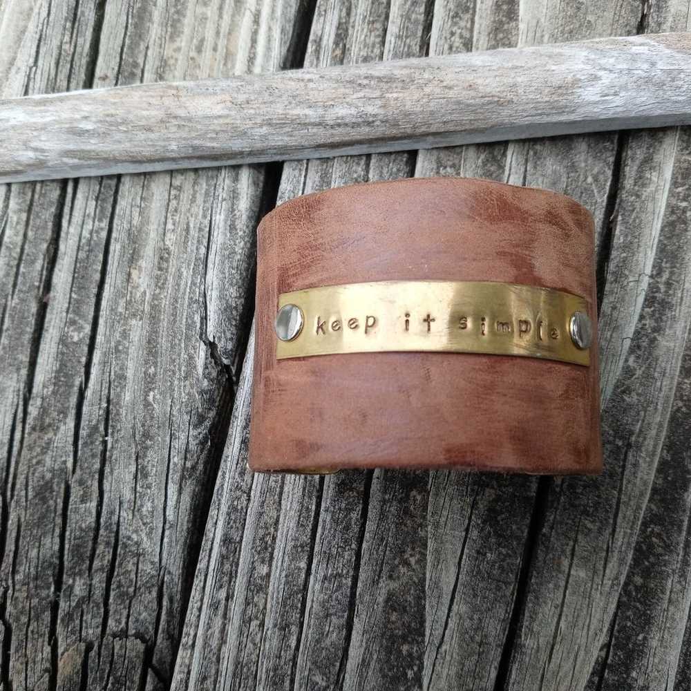 Vintage PRE TM Rustic Cuff Bracelet Hand Stamped … - image 5