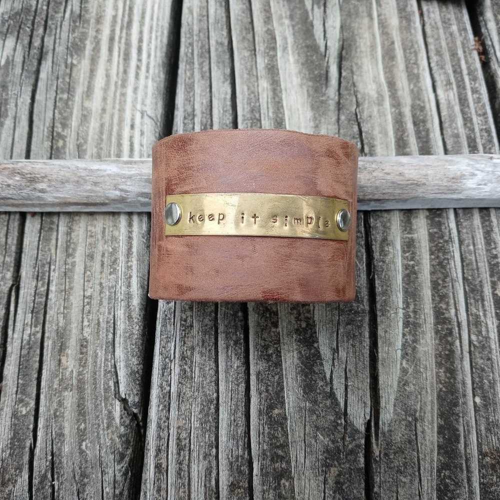 Vintage PRE TM Rustic Cuff Bracelet Hand Stamped … - image 7