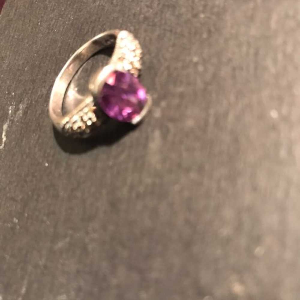 Amethyst and 925 silver ring - image 1