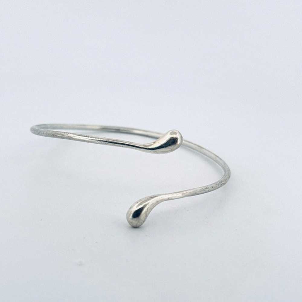 Vintage Sterling Silver Passover Teardrops Bangle… - image 1