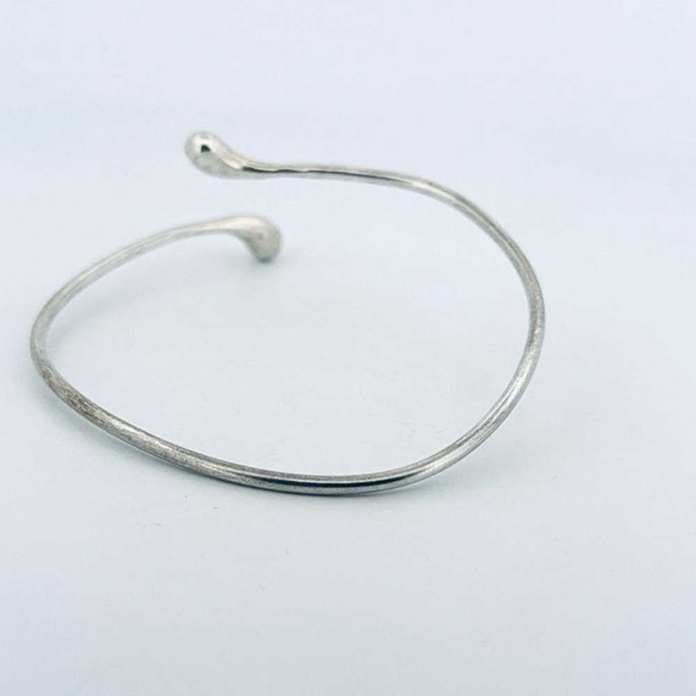 Vintage Sterling Silver Passover Teardrops Bangle… - image 3