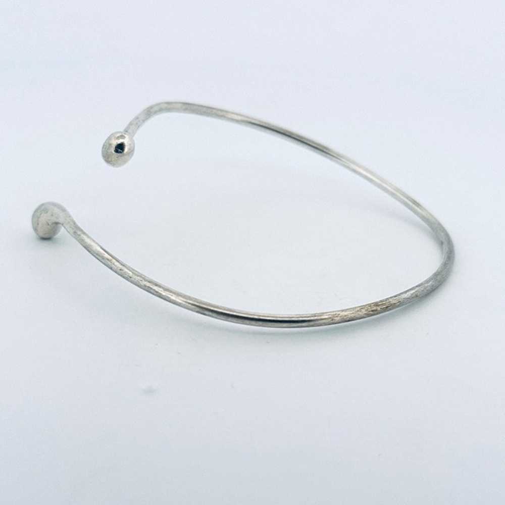 Vintage Sterling Silver Passover Teardrops Bangle… - image 4