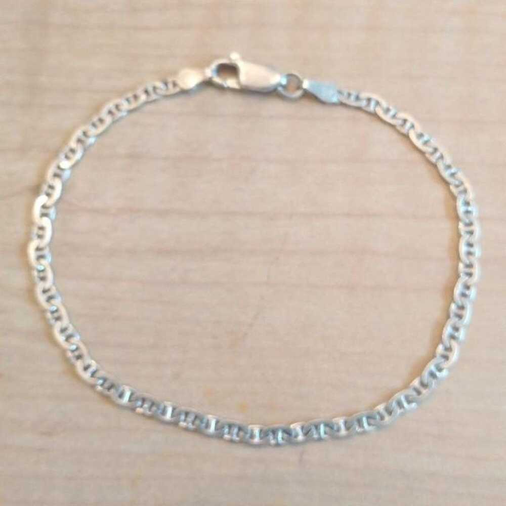 Italy 925 sterling Silver Mariners Link Bracelet - image 3