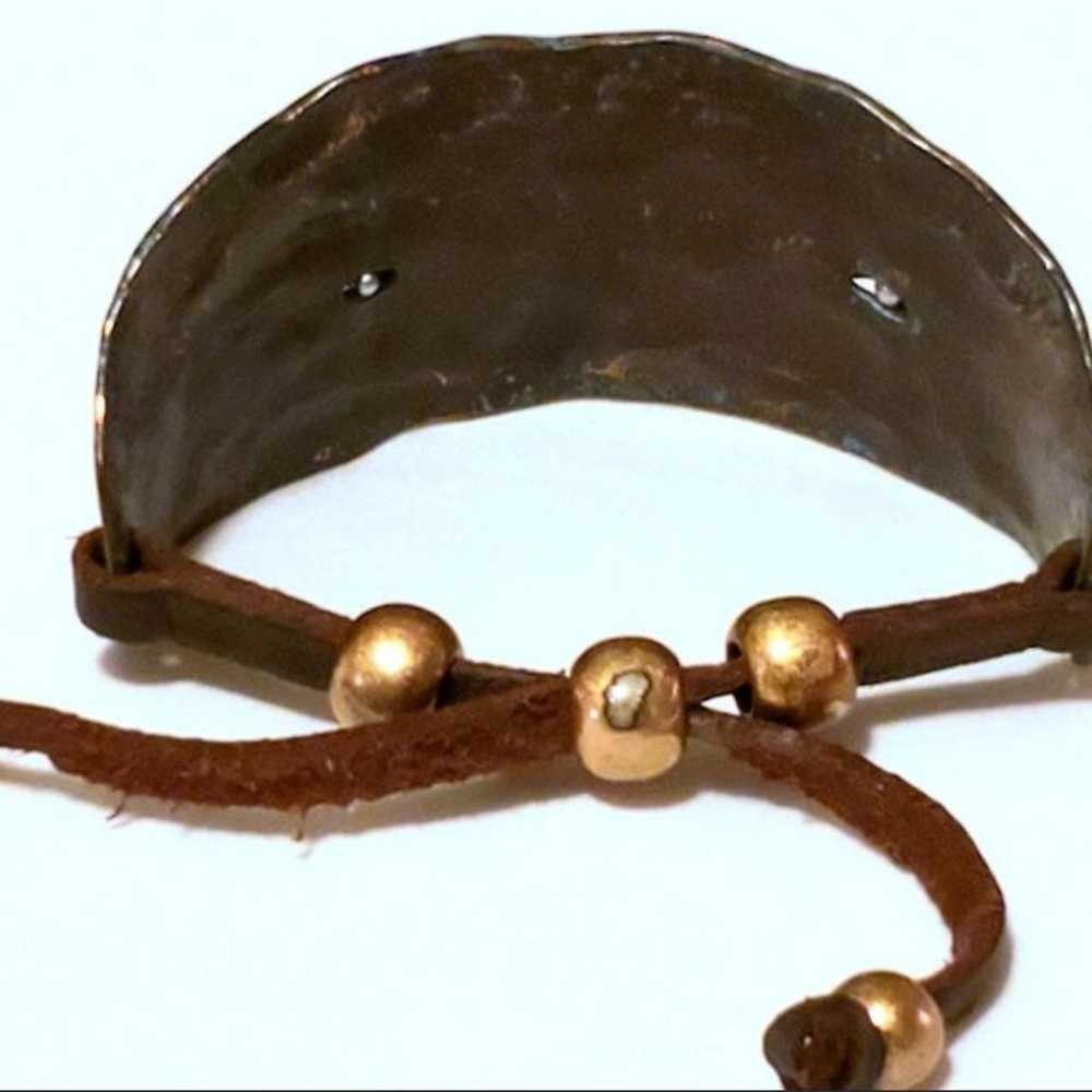 VTG WESTERN HAMMERED CUFF BRACELET - image 5