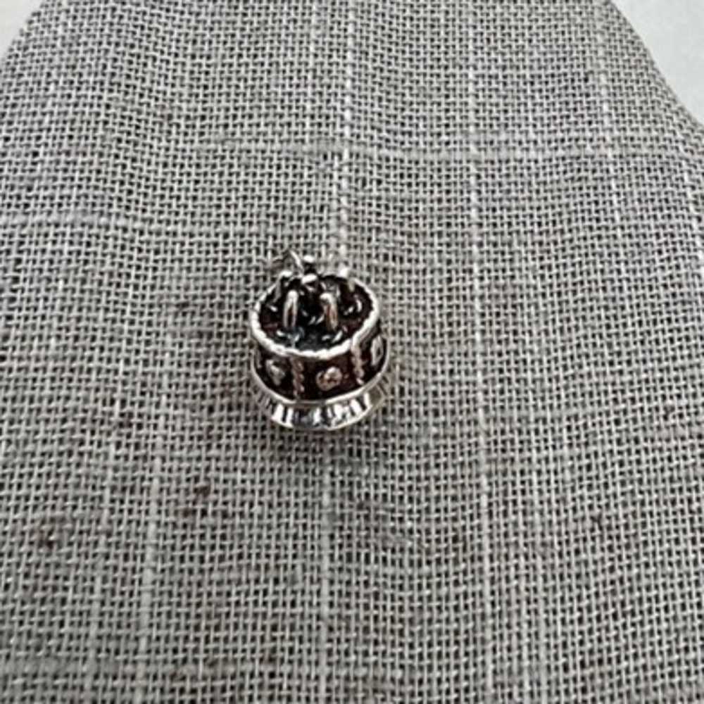 Vintage Sterling Silver Birthday Cake Charm SP-32… - image 1