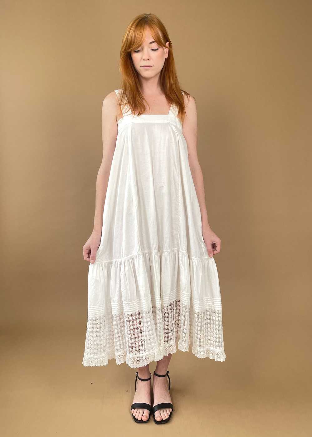 Vintage REworked Antique Cotton Lace Dress - image 1