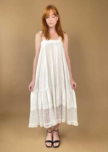 Vintage REworked Antique Cotton Lace Dress - image 1