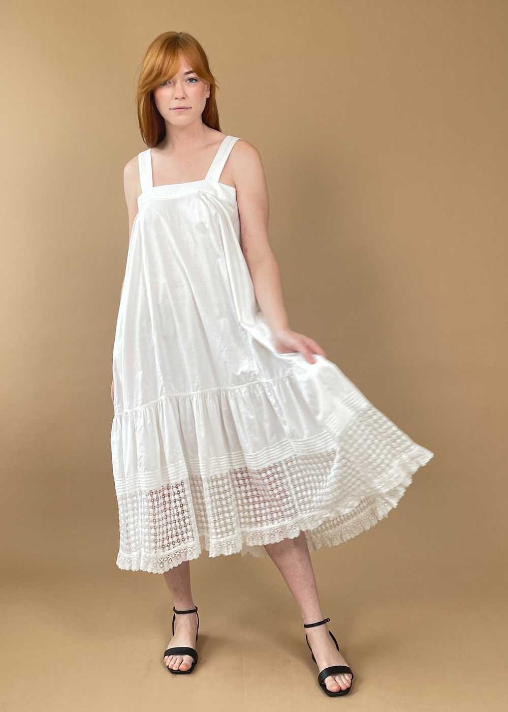 Vintage REworked Antique Cotton Lace Dress - image 2