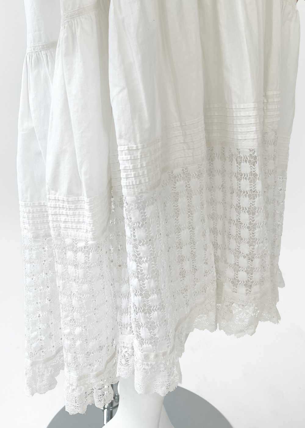 Vintage REworked Antique Cotton Lace Dress - image 9