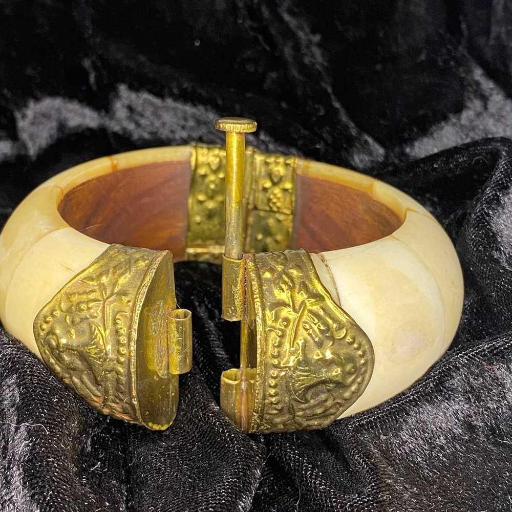 Bone & Brass Bangle - image 4