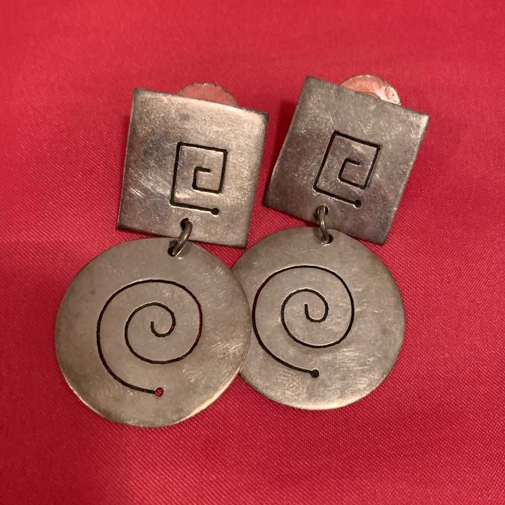 925 Sterling Silver earrings vintage - image 2