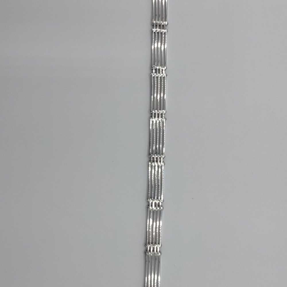 Vintage Bar Link 925 Sterling Silver Italy Bracel… - image 3