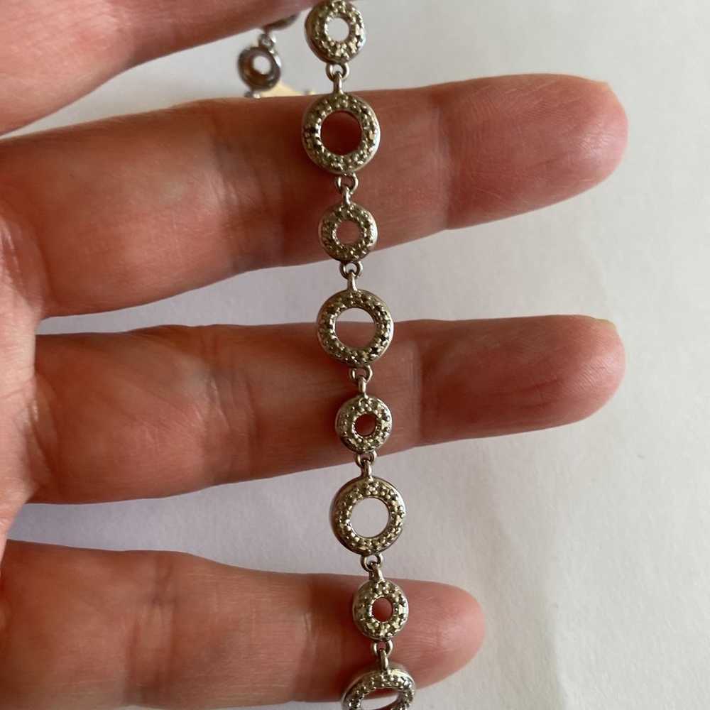 Tennis Bracelet Rings - Sterling Silver - Rhodium… - image 7