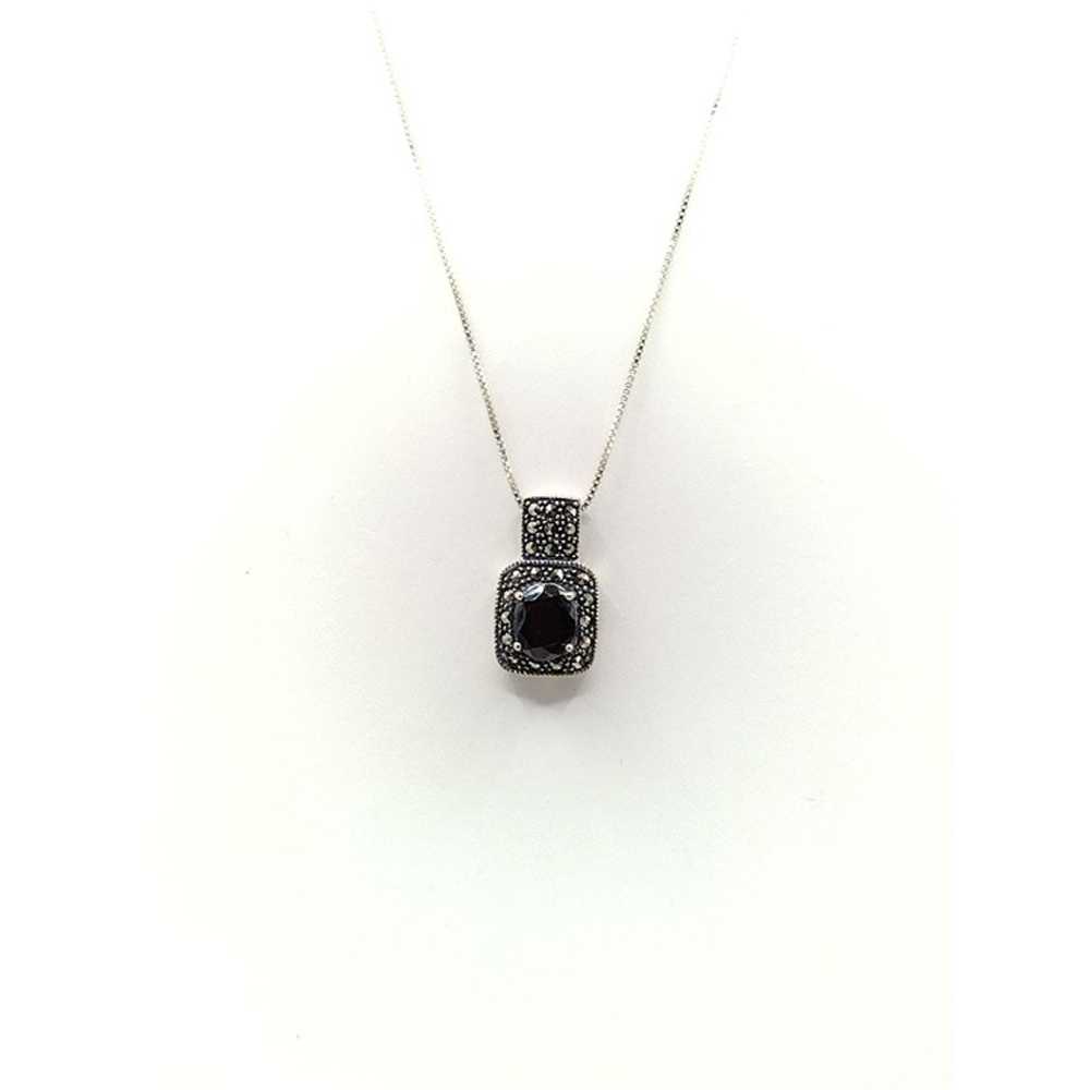 Sterling Silver Dee Berkley Dark Garnet & Marcasi… - image 2