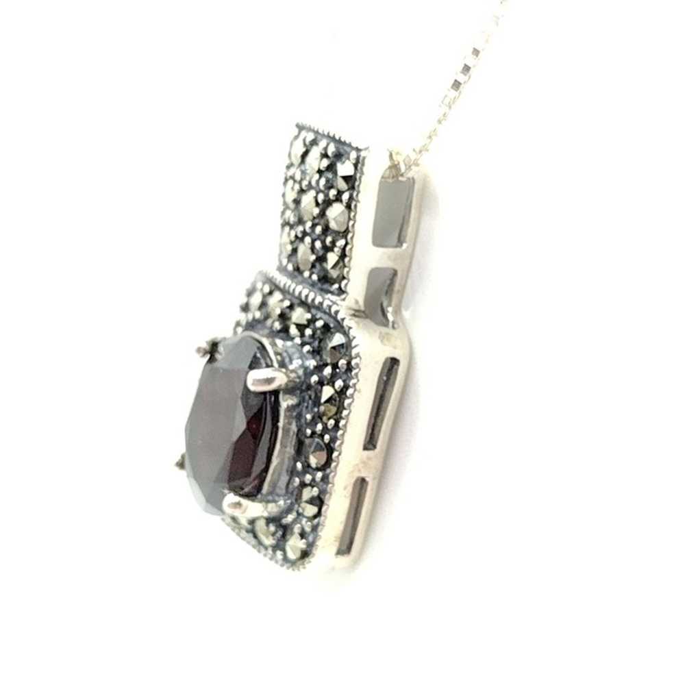 Sterling Silver Dee Berkley Dark Garnet & Marcasi… - image 4