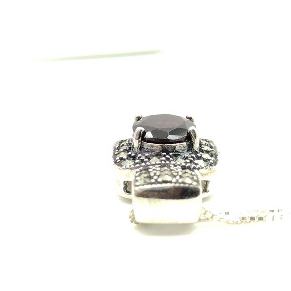 Sterling Silver Dee Berkley Dark Garnet & Marcasi… - image 9