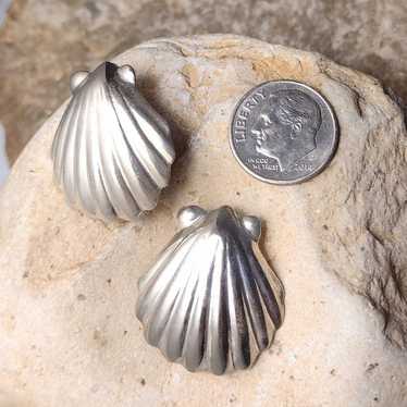 Sterling Silver MEXICO Scallop Clam Sea Shell Dan… - image 1