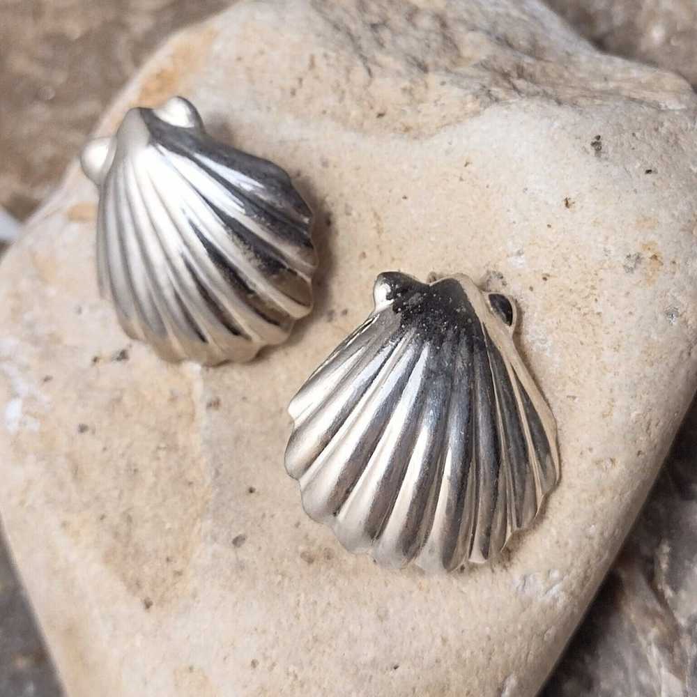 Sterling Silver MEXICO Scallop Clam Sea Shell Dan… - image 2