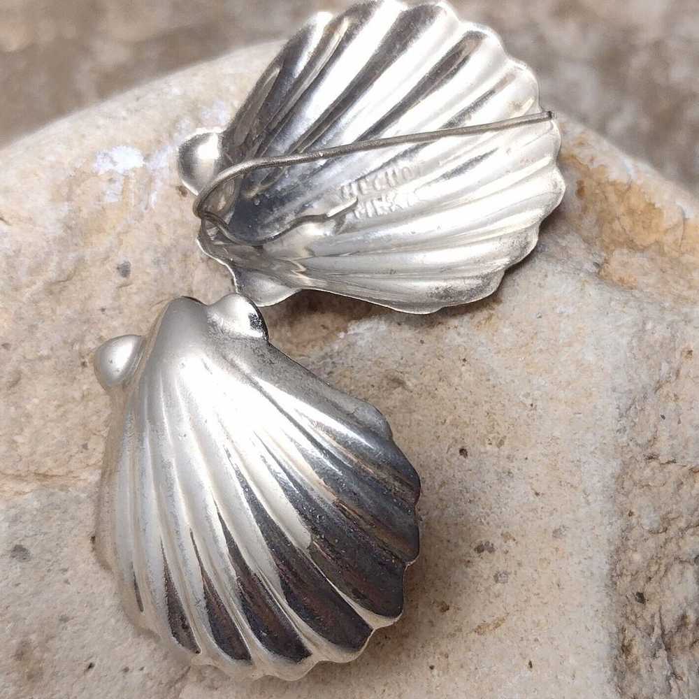 Sterling Silver MEXICO Scallop Clam Sea Shell Dan… - image 3