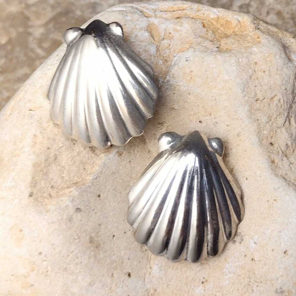 Sterling Silver MEXICO Scallop Clam Sea Shell Dan… - image 5