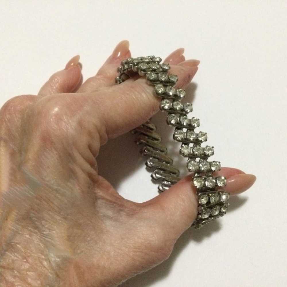 Vintage Rhinestone Expansion Stretchy Bracelet - image 2