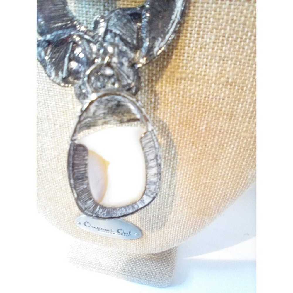 Statement Estate Necklace w/Stone VINTAGE PEICE - image 3