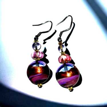 Vintage Murano Glass earrings~absolutely beautifu… - image 1