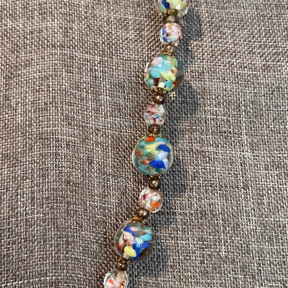 Vintage Murano glass multi colored choker - image 4