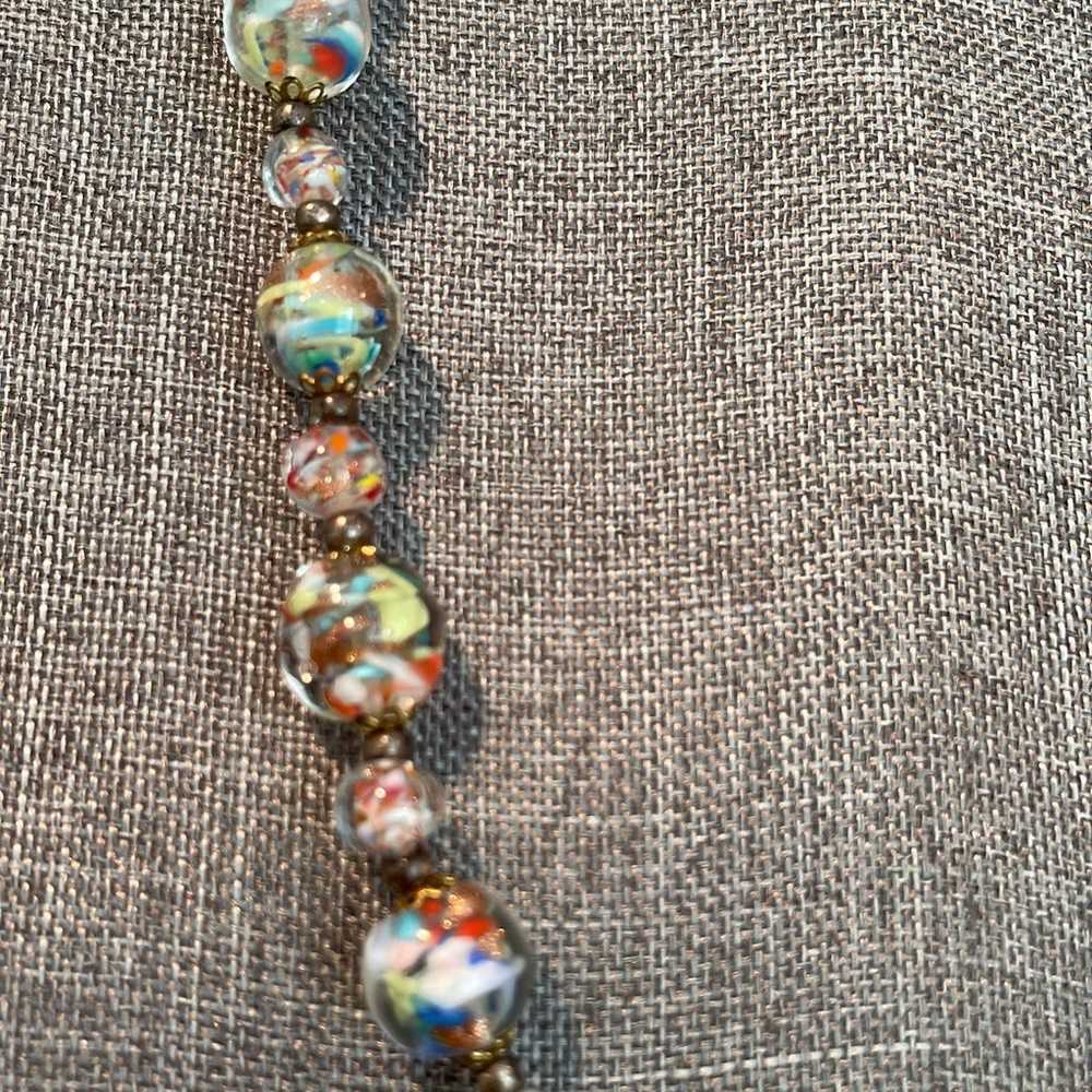 Vintage Murano glass multi colored choker - image 5