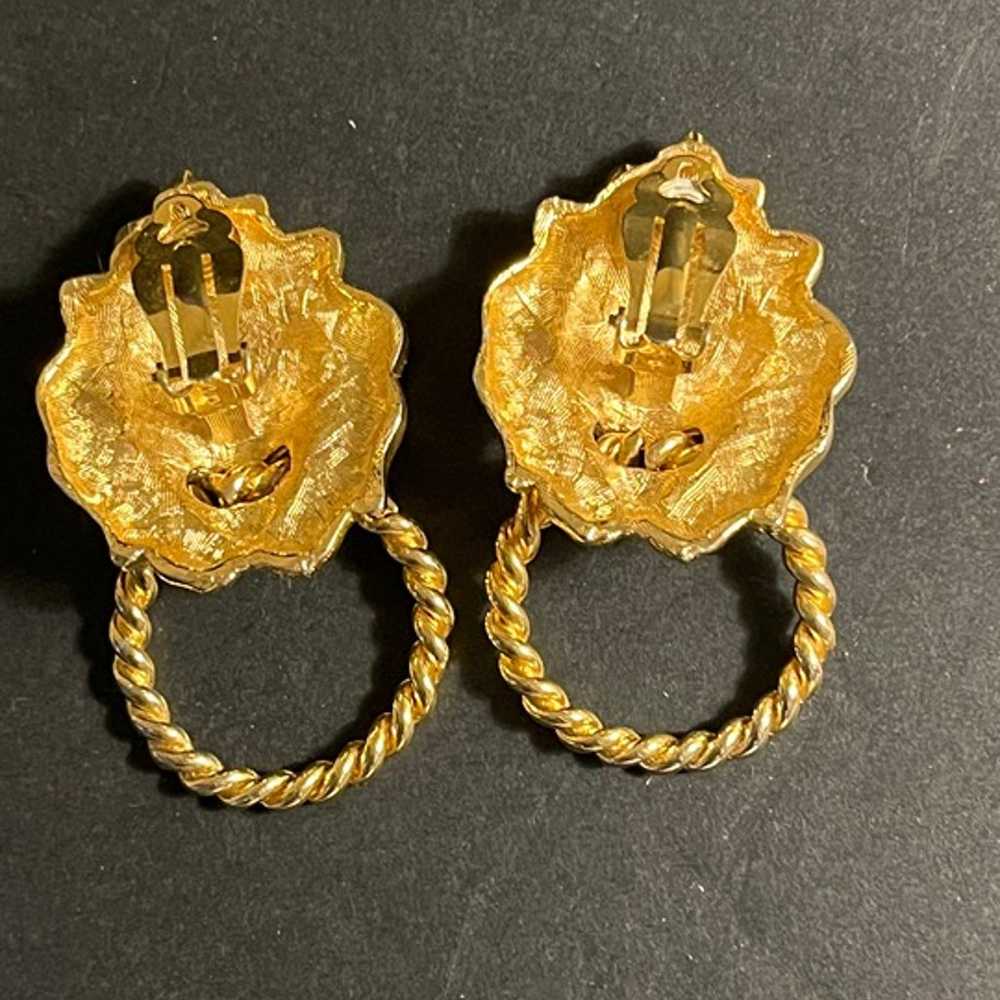 Vintage Lion Clip Earrings - image 2