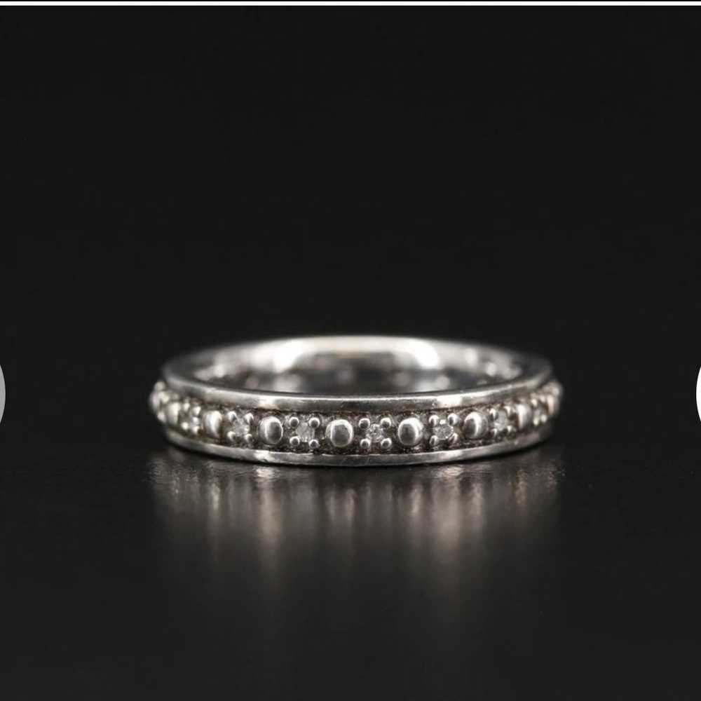 Sterling and Diamond Eternity Band (7) - image 1