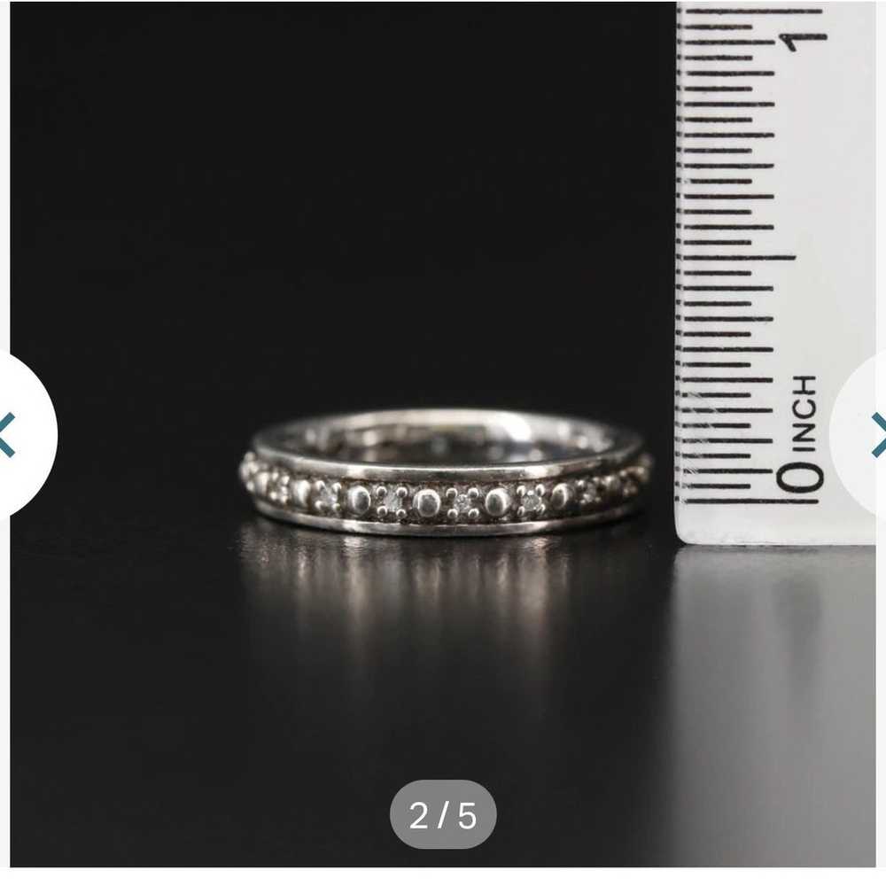 Sterling and Diamond Eternity Band (7) - image 2