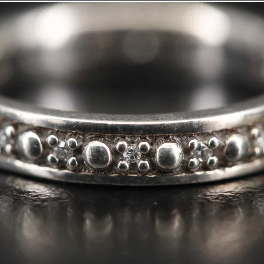 Sterling and Diamond Eternity Band (7) - image 3