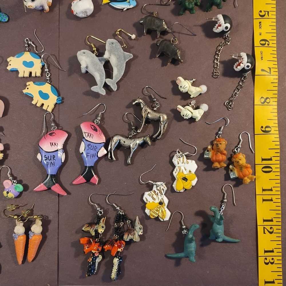 novelty earrings lot 29 pairs - image 5