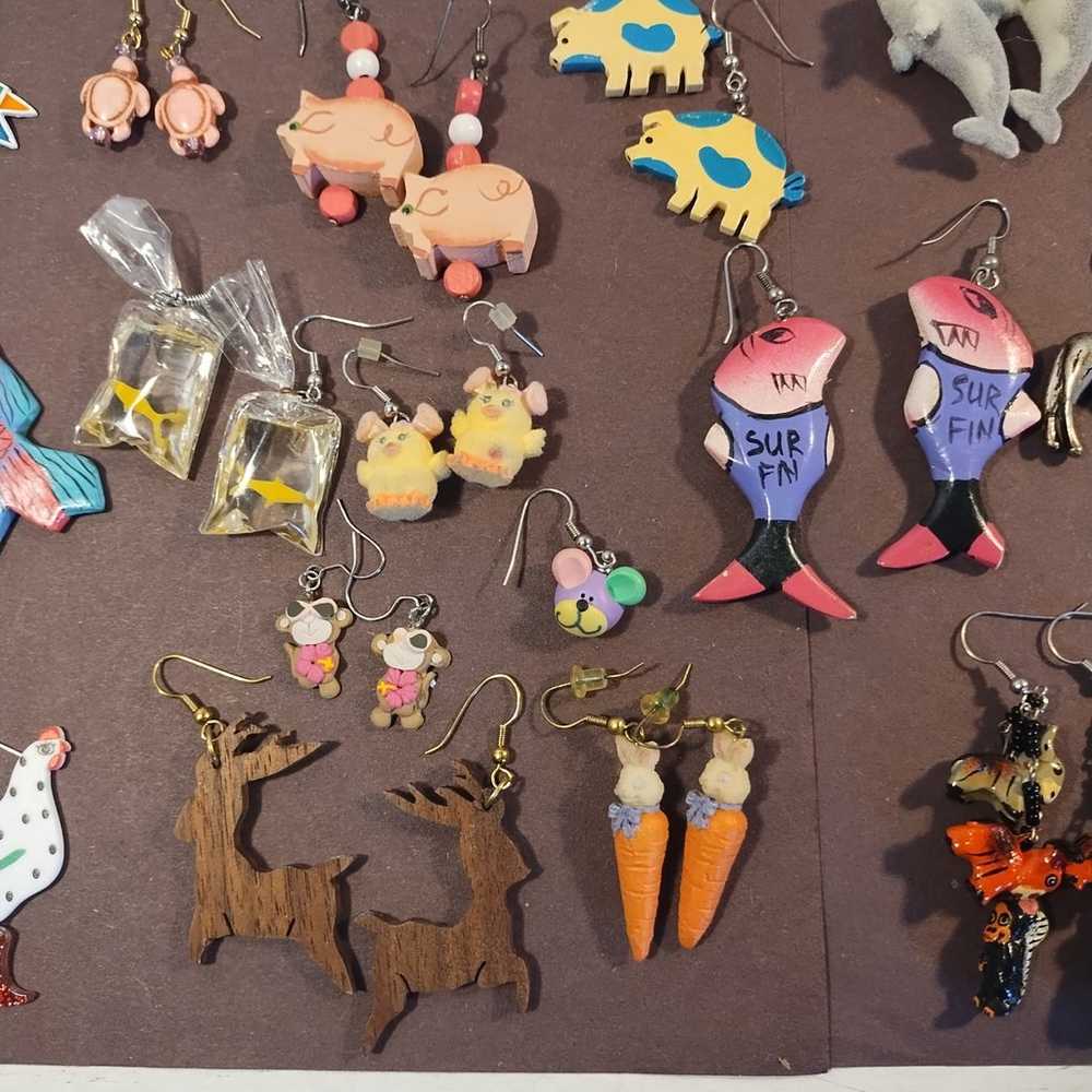 novelty earrings lot 29 pairs - image 6