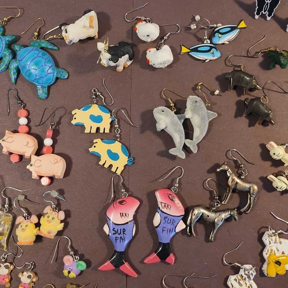 novelty earrings lot 29 pairs - image 9