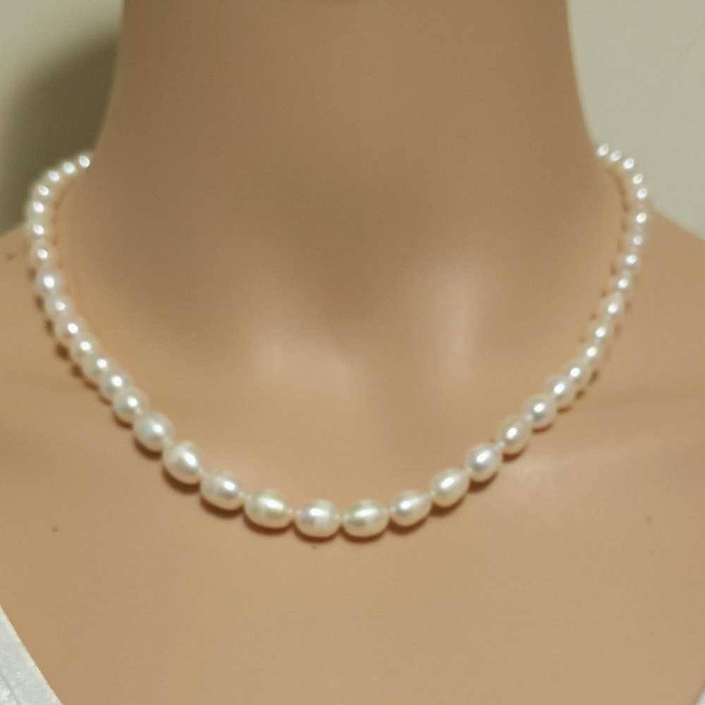 Vintage Freshwater Pearl Choker Necklace - image 5