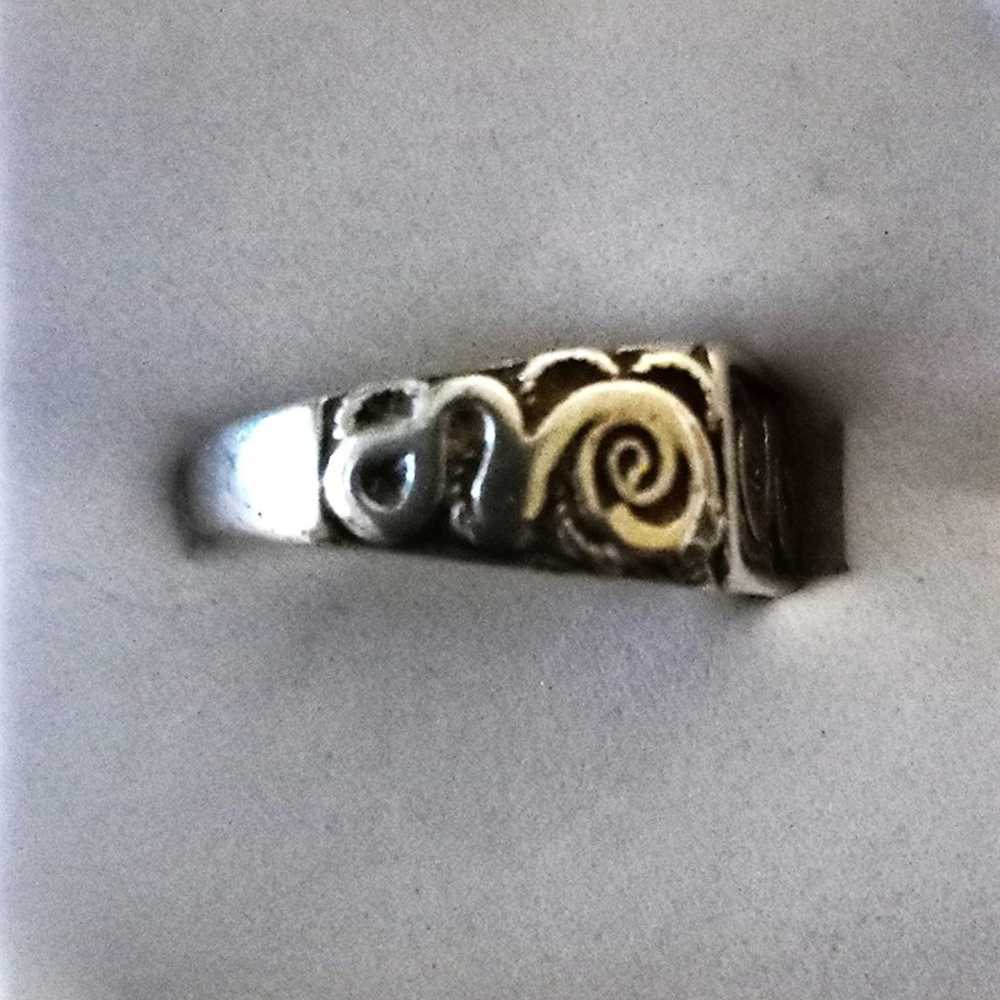 Vintage Sterling Silver Ring 'Seal Ring' - image 2